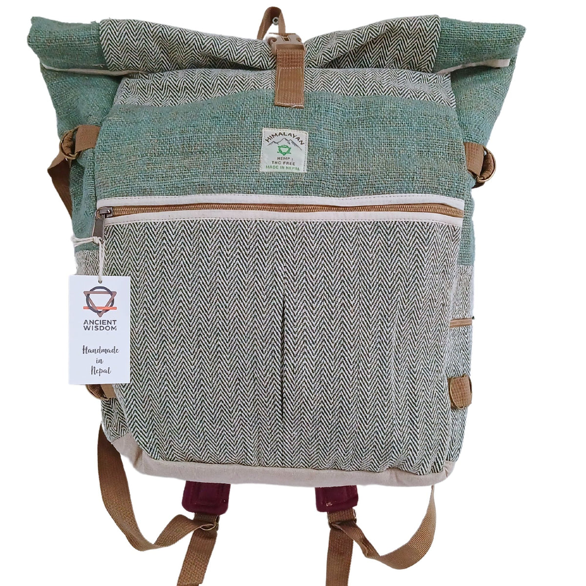 Hemp Trekking Rolling Backpack - Sage - product image 3