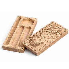 Sun - Moon Carved Crystal and Stone Box product image 3