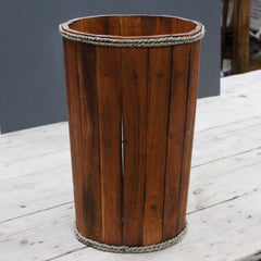Large Wooden Storage Tub – Brown product image 5