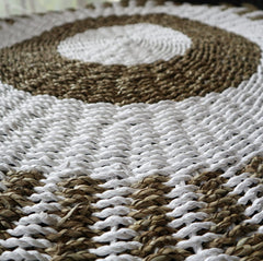 Round Seagrass White & Tan - Sun - 1m product image 3