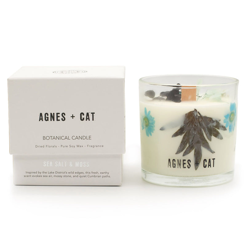 Agnes + Cat Botanical Soy Wax Candle - Seasalt & Moss product image