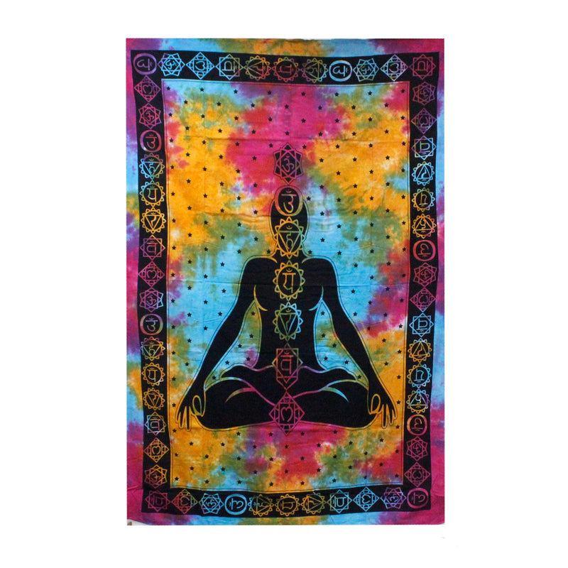 Single Cotton Bedspread + Wall Hanging - Chakra Buddha product image