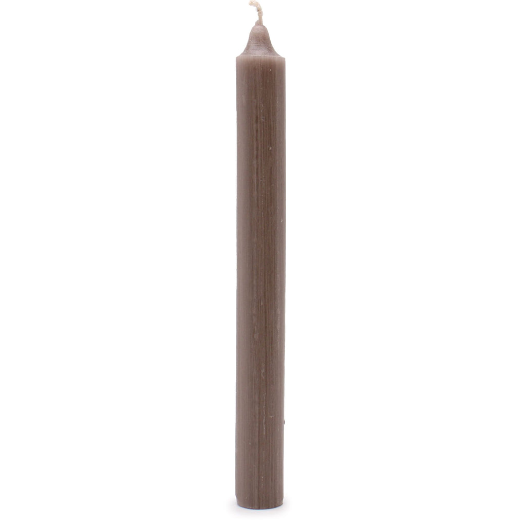 Solid Colour Dinner Candles - Rustic Taupe - Pack of 5 product image 2