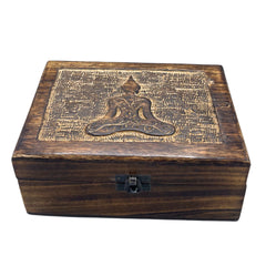 Large Wooden Keepsake Box 20x15x7.5cm - Buddha product image 3