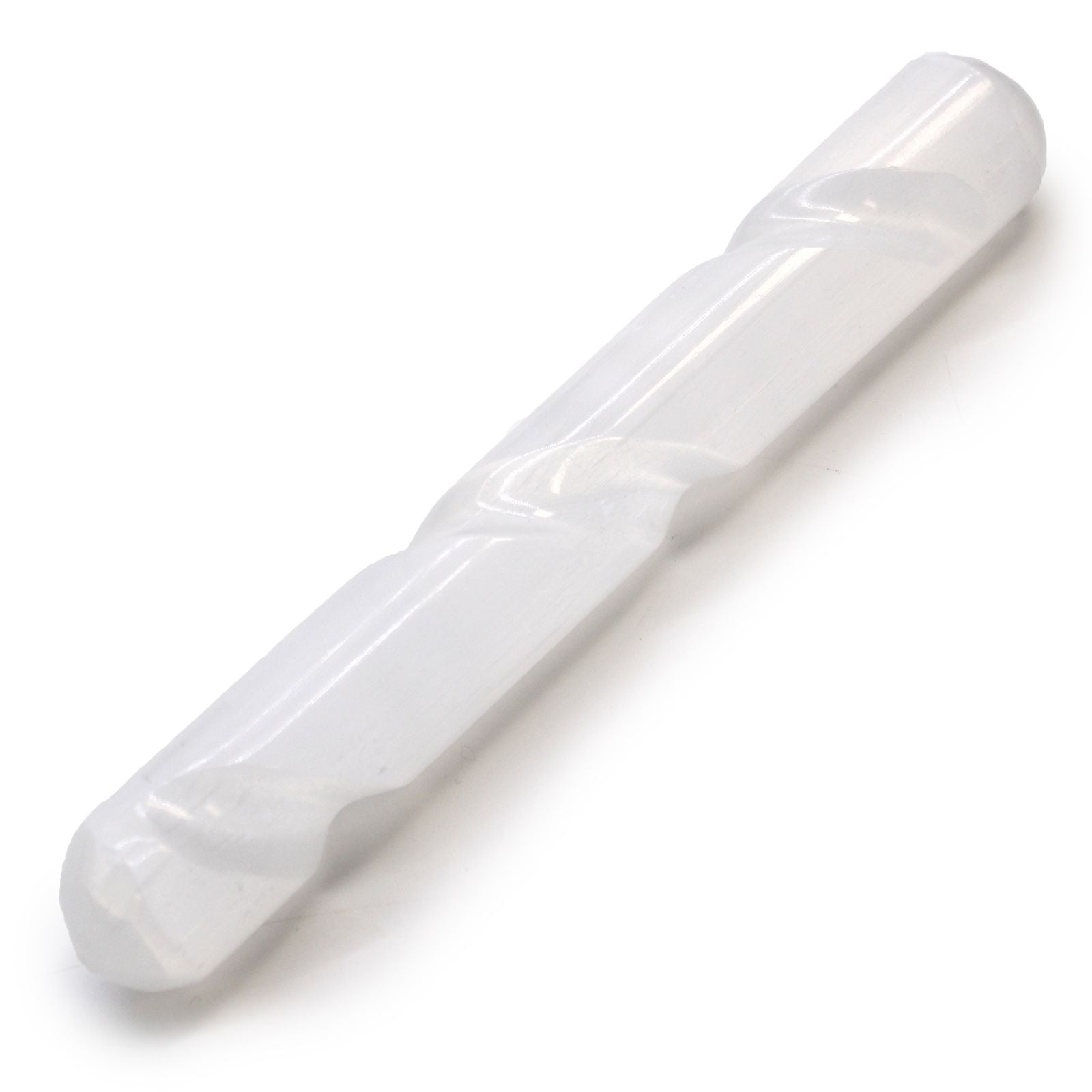 Selenite Spiral Wand - 16 cm ( Round Both Ends) product image
