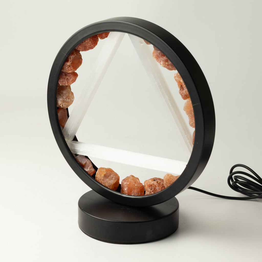 Gemstone Halo Lamp - Fire - Carnelian & Selenite – product view 5