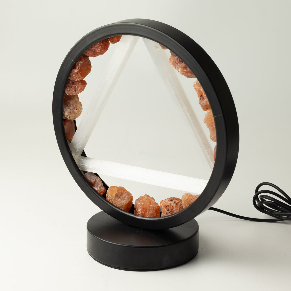Gemstone Halo Lamp - Fire - Carnelian & Selenite – product view 5