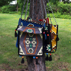 Pale Grey Kilim Messenger Festival Bag product image 2