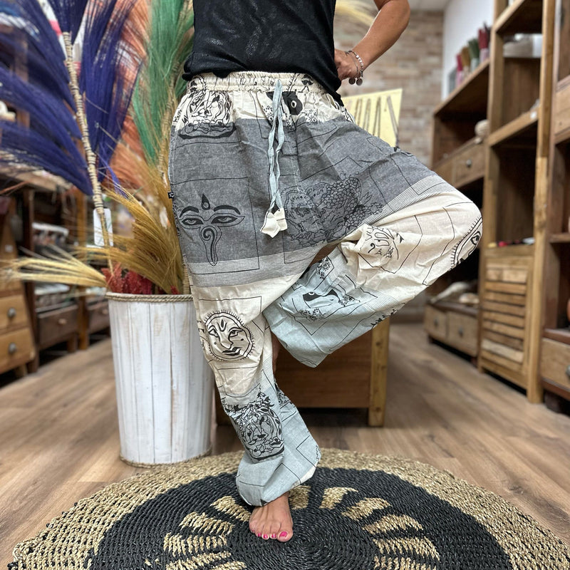 Yoga and Festival Pants - High Cross Himalayan Print on Grey product image
