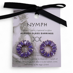 Lavender - Vintage Glass - Loop - Earrings product image 3