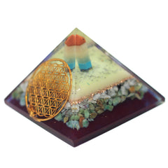 Lrg Organite Pyramid 80mm - Flower of life symbol product image 3