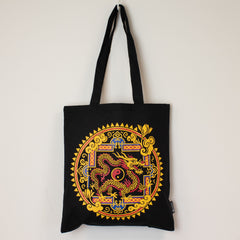 Iconic Classic Tote Bag - Dragon Yin & Yang- Black 6oz product image