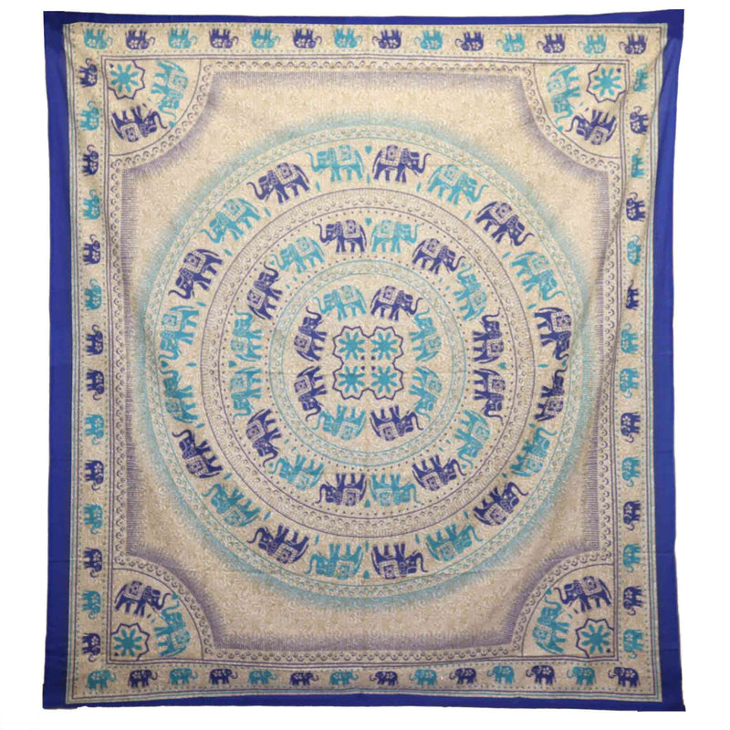 Wall Hanging / Spread - Elephant Mandala - Blues product image
