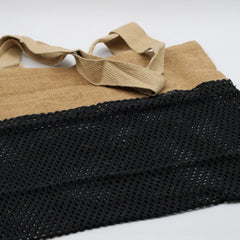 Pure Soft Jute and Cotton Mesh Bag - Black product image 2