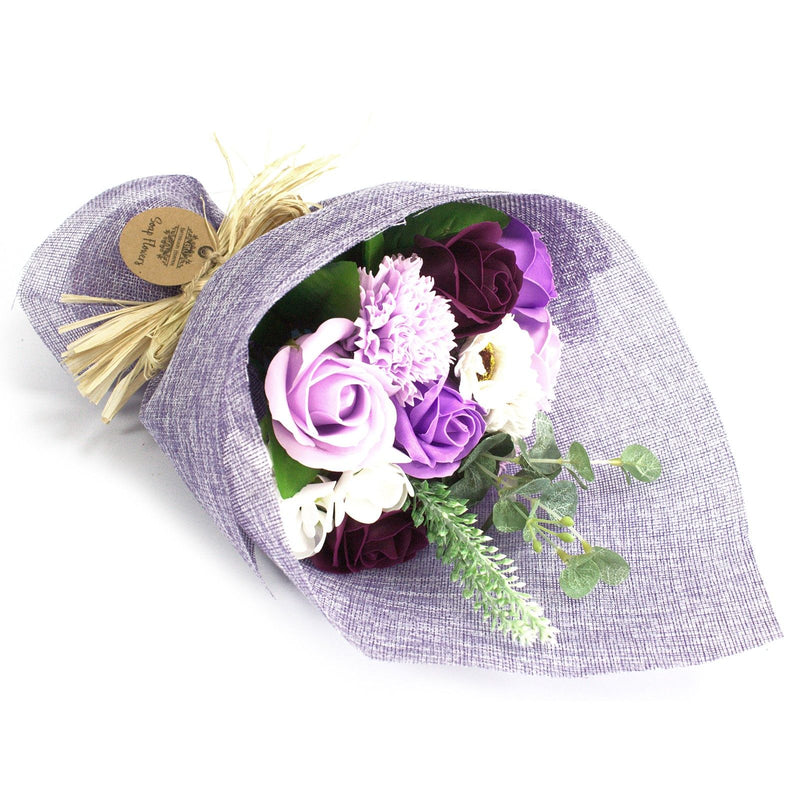 Purple Standing Soap Flower Bouquet - Special product image
