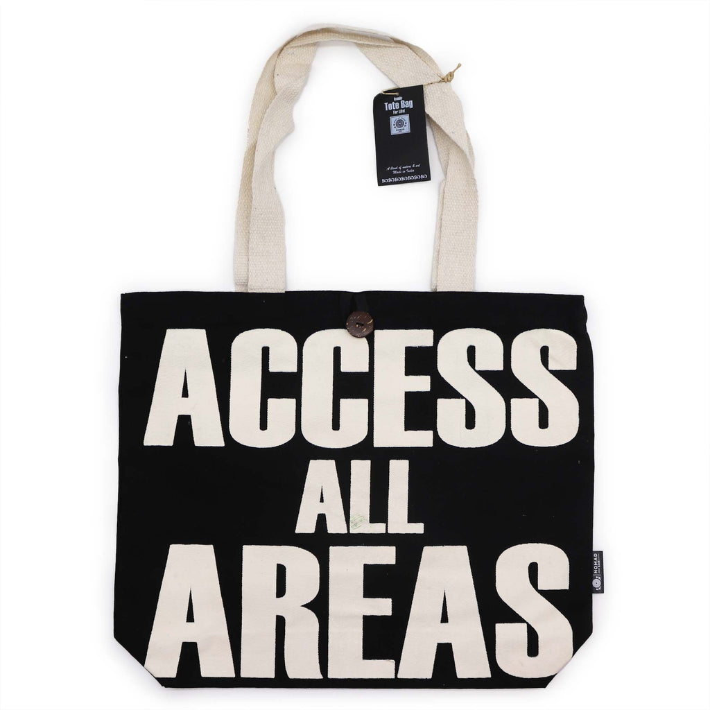 Iconic Classic Tote Bag - ACCESS ALL AREAS - Black Natural 10oz product image 3