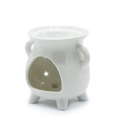Cauldron Oil Burner - Moon Phase - White product image 2