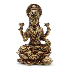 Brass Miniature Gods - Laxmi (52gms) - 49mm product image 3