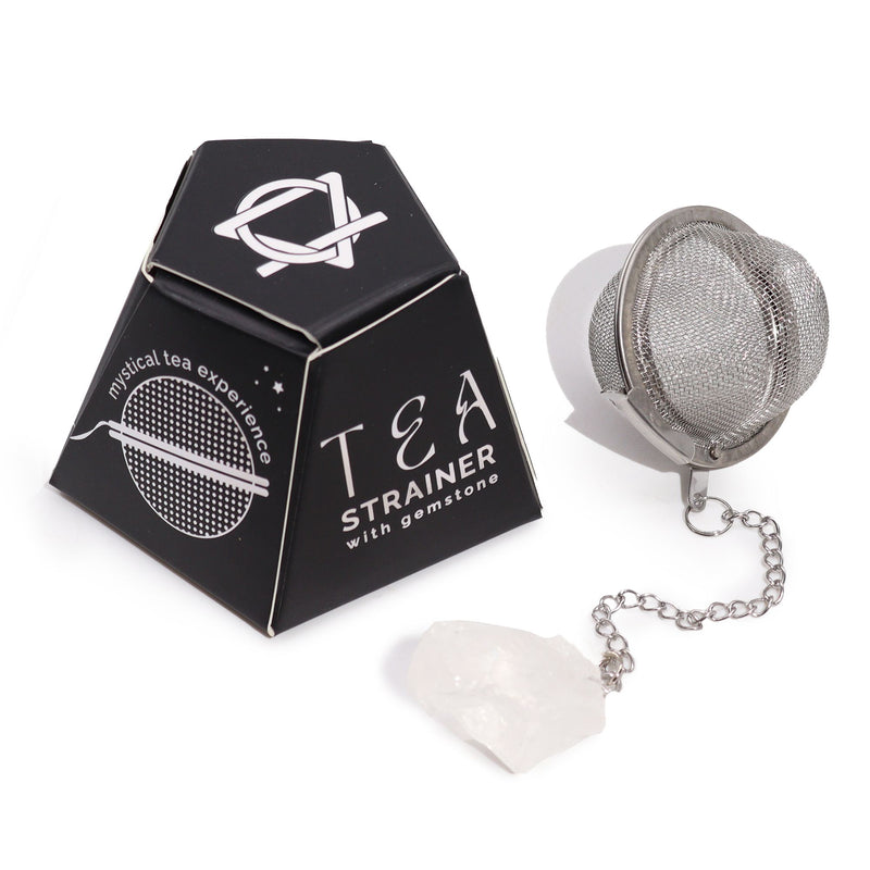 Raw Crystal Gemstone Tea Strainer - Rock Quartz product image