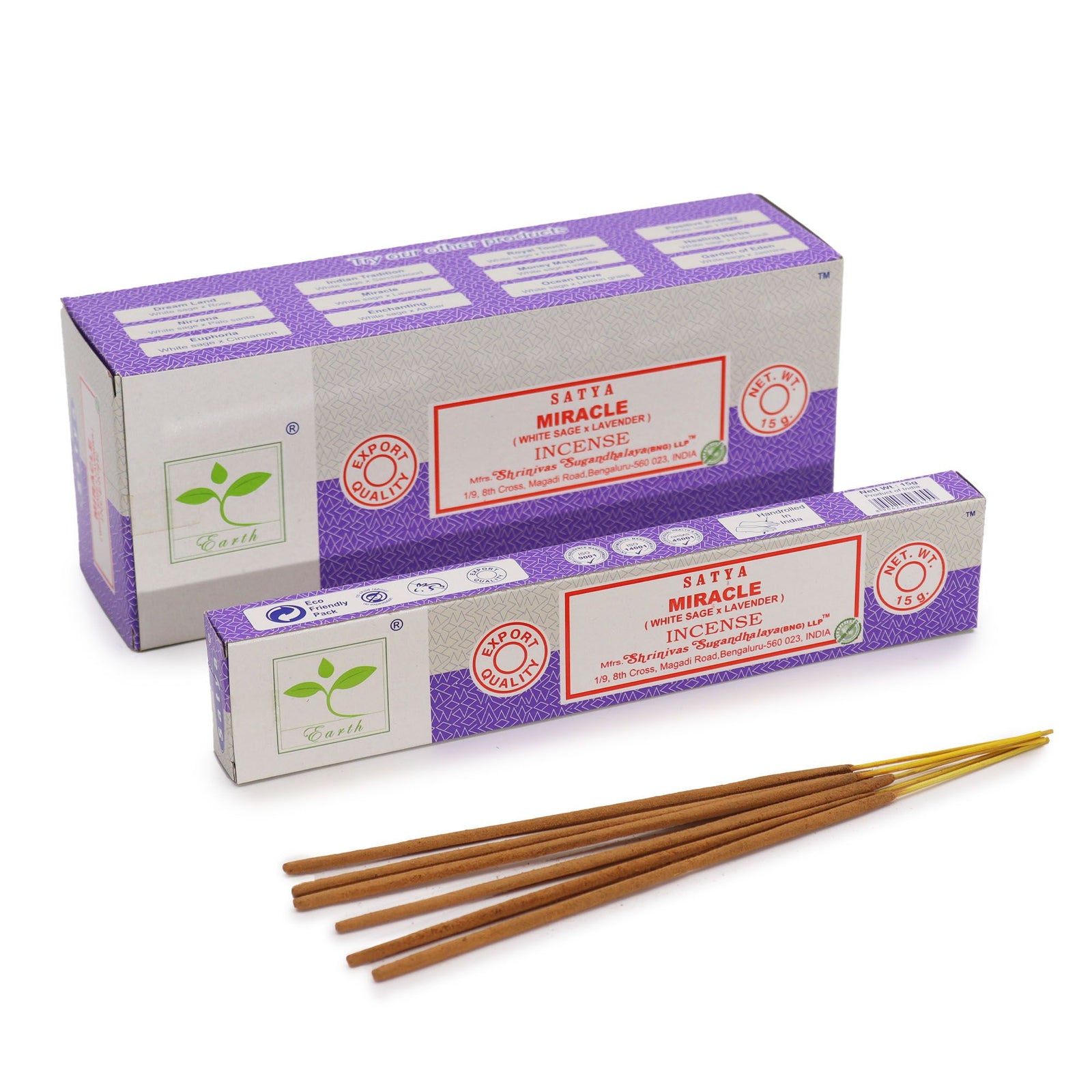 Satya Incense 15gm - Miracle (White Sage & Lavender) product image