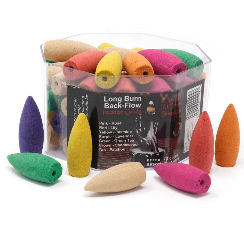 Long Backflow Incense Cones - Assorted Fragrances - 30 mins Burning time product image 5