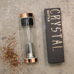 Crystal Glass Tea Infuser Bottle - Rose Gold - Onyx product image 7