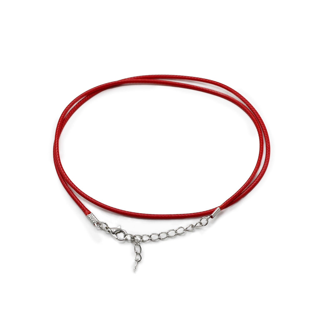 Waxed Pendant Cord - 2mm x 55cm - Red 105 product image 2