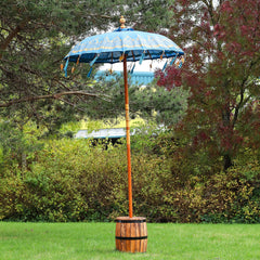 Bali Patio Parasol - Cotton - Turquoise Decor - 1.5m product image 4