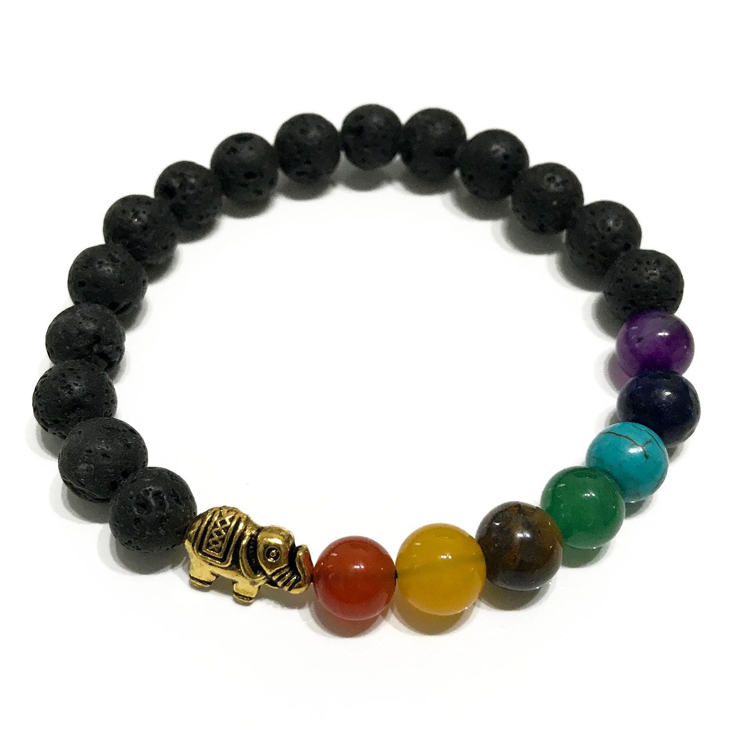 Lava Stone Bracelet - Elephant Chakra product image
