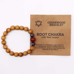 Cedarwood Root Chakra Bangle with Red Jasper product image 4