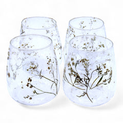 Natural Floral Glass - Vase Candle Holder - Margarita - (12x11cm) product image 9
