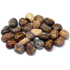 Runes Stone Set in Pouch - Fancy Jasper product image 2