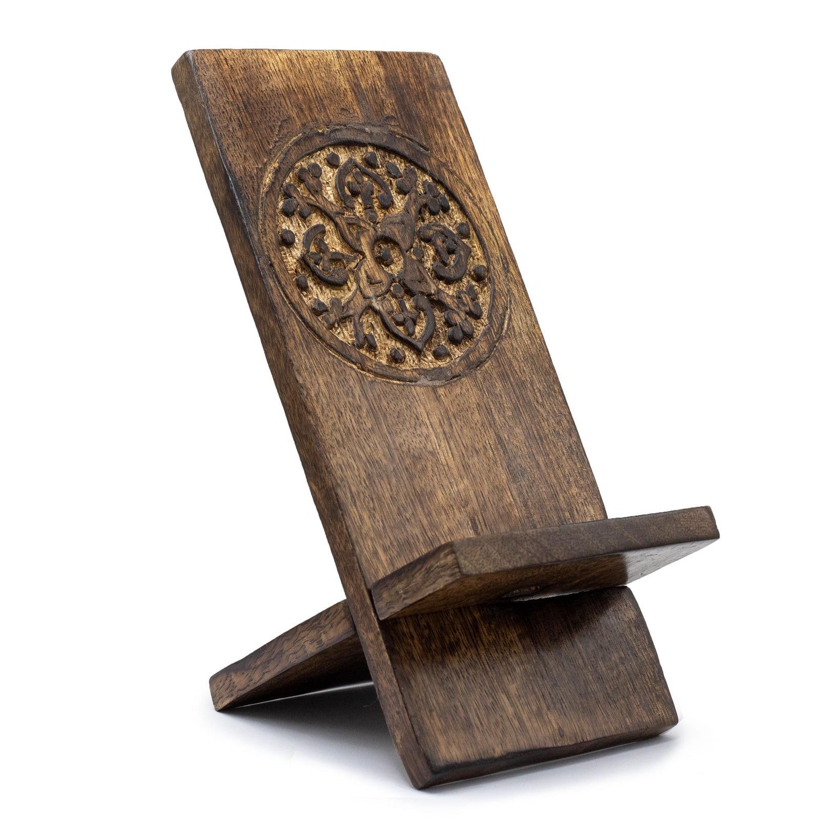 Wooden Carved Phone Stand - Mandala product image
