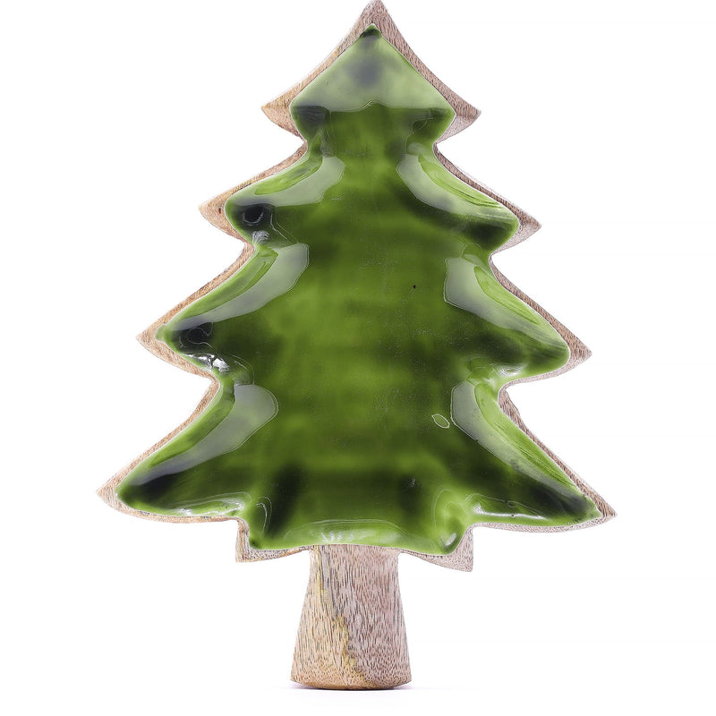 Lost in the Forrest - Enamel Tree Wooden Bowl - 25x19cm product image