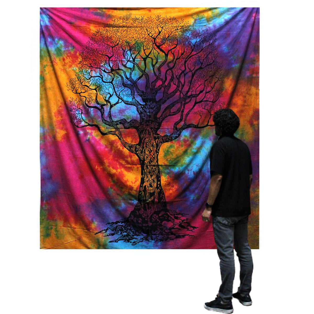 Double Cotton Bedspread + Wall Hanging - Winter Tree product image 2