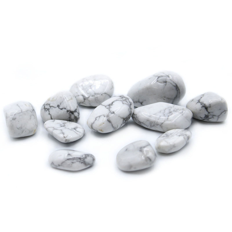 L Tumble Stones - Howlite, White product image