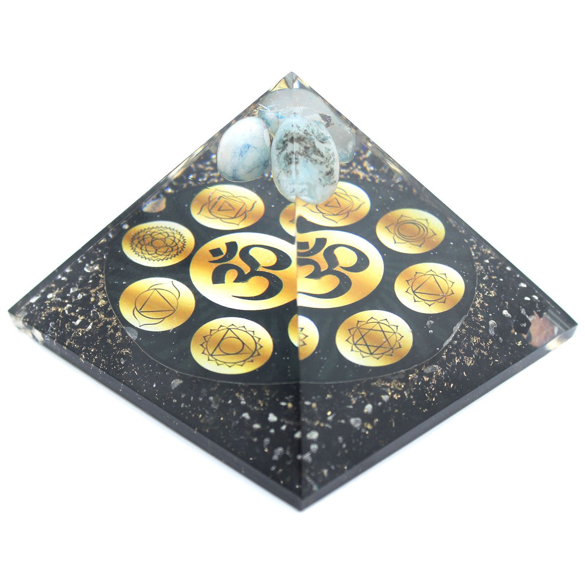 Orgonite Pyramid - Midnight Om Chakra - 90mm product image 2