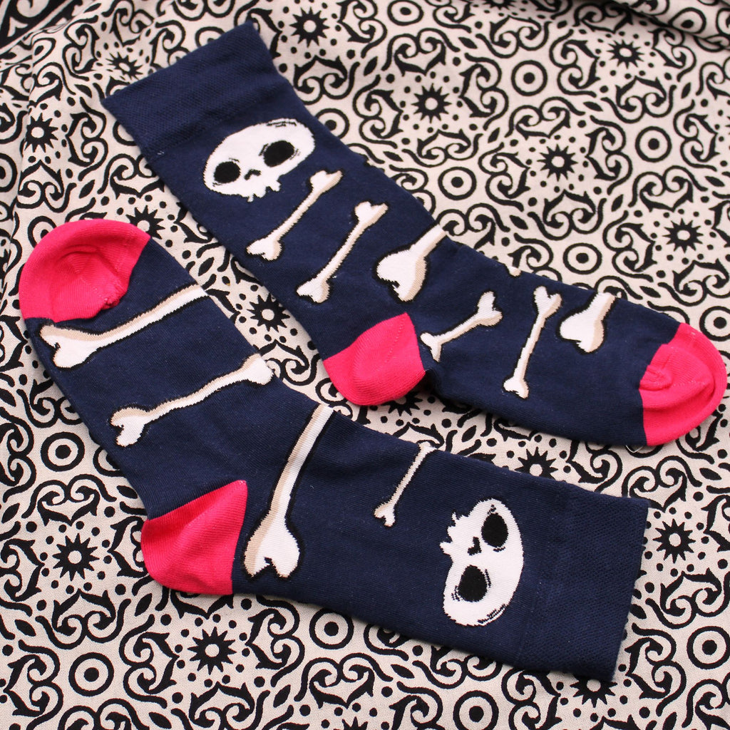 Hop Hare Bamboo Socks S/M - Skulls and Bones product image 3