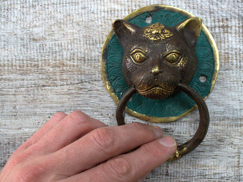 Brass Door Knocker - Tiger Head product image