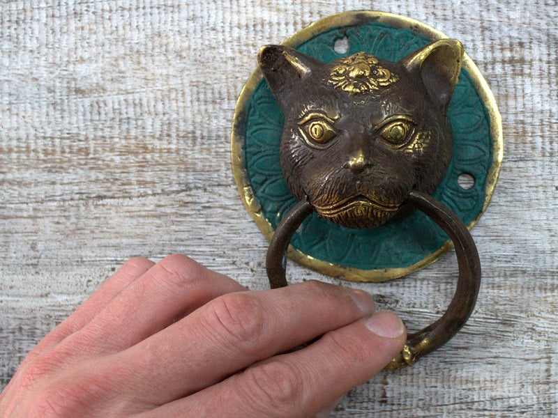 Brass Door Knocker - Tiger Head product image