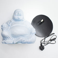 Laughing Buddha Lamp Sky Blue - Round Stand product image 6