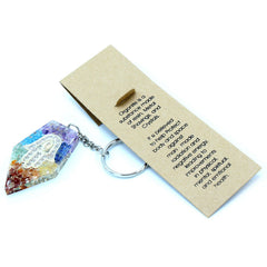 Orgonite Power Keyring - Gemstone Chakra Hamsa product image 6