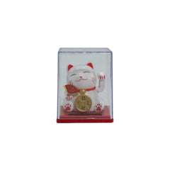 Mini Solar Powered Money Cat in Box - White product image