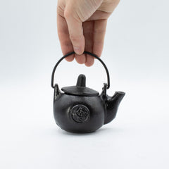 Small Cast Iron Ritual Pot with Pentagon 8x8x10cm product image 5