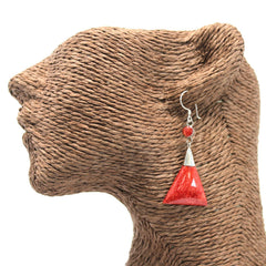 925 Silver Earrings - Triangle Double Drop product image 3