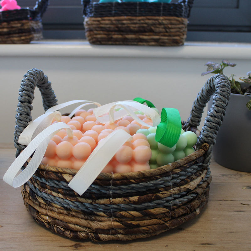 Banana Leaf & Abu-abu Raffia Basket- Set of 2 product image