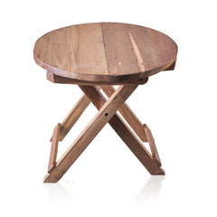 Round Folding Coffee Table - 50cm - Recycled Wood product image 3
