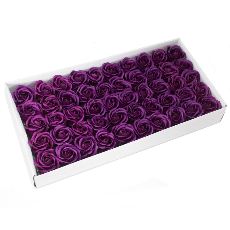 Craft Soap Flowers - Med Rose - Deep Violet product image