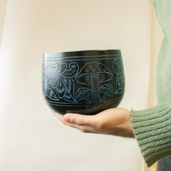 Cauldron Singing Bowl - Magic Mushroom - Blue (15cm) product image 4