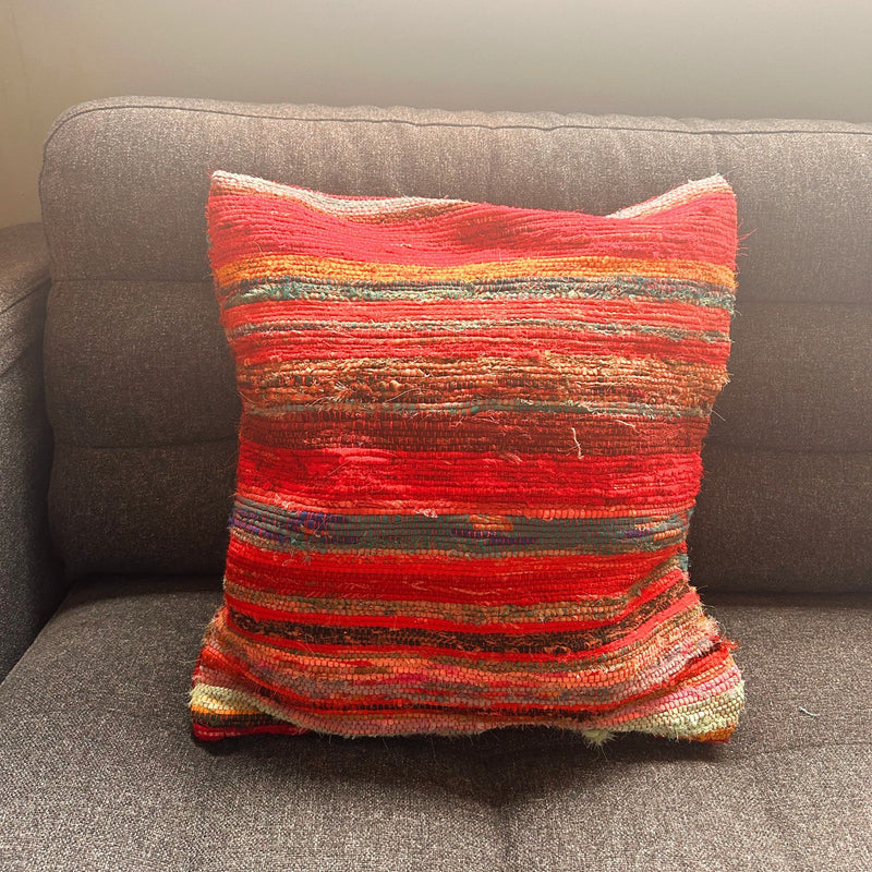 Rag Rug Cushion Covers - Rich Reds product image